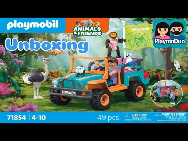Vídeo relacionado con PLAYMOBIL | Animals & Friends | Zoo Vehículo del Cuidador | Vehículo con diseño de Cabeza de Tigre y 3 Animales | Juguete Infantil a Partir de 4 años | 72072