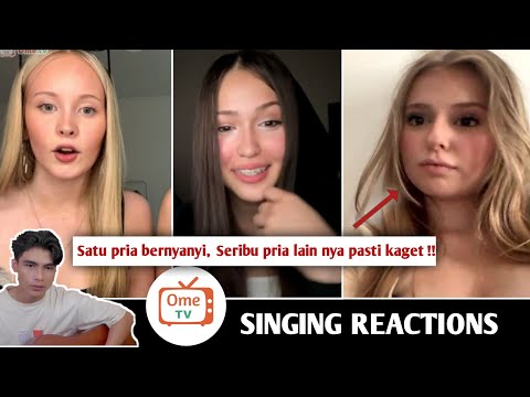 Bule bule ini dibuat jatuh hati oleh pria Indonesia setelah di Nyanyiin !! SINGING REACTIONS OmeTV