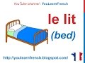 French Lesson 84 - Bedroom - La chambre ...