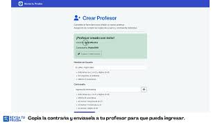 ¿Cómo crear un usuario Profesor?