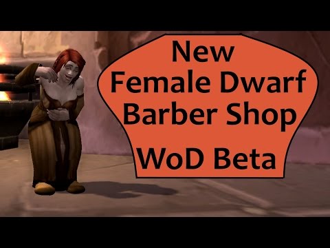 Female Dwarf Barber Shop Hair Customization - Warlords of Draenor Beta (WoD)