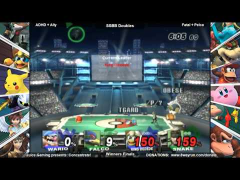 Concentrate #01 - SSBB Doubles WF - ADHD + Ally VS Fatal + Pelca