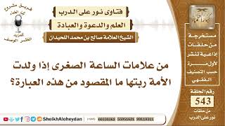 صورة 6709 -  من علامات الساعة الصغرى إذا ولدت الأمة ربتها ما المقصود من هذه العبارة؟ - نور على الدرب