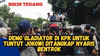 Gladiator Demonstration at the Corruption Eradication Commission (KPK) Demanding Jokowi's Arrest ...