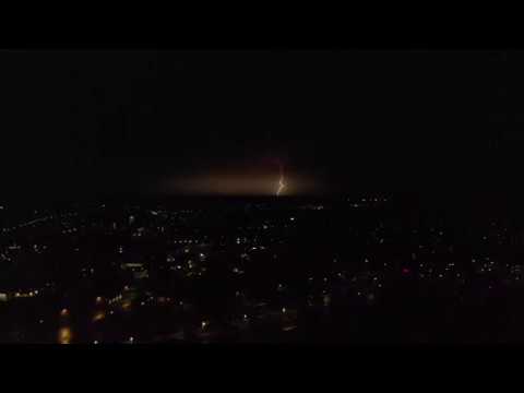 Värnamo mitt i åskväder - 4K