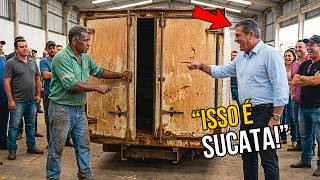 "MIL REAIS NISSO?" Riu o LEILOEIRO quando o CAMINHONEIRO comprou um BAÚ enferrujado…Até ele o abrir