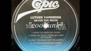 Luther Vandross - Sugar And Spice (I Found Me A Girl)  " Disco-Funk 1981 "