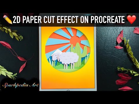 Procreate Paper Cut Effect | Digital 2D illustration