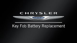 Key Fob Battery Replacement | How To | 2020 Chrysler 300