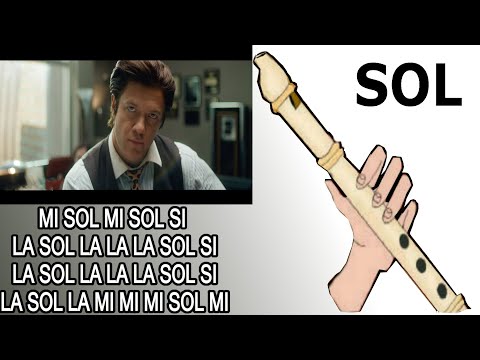 Imagine Dragons, Bones, flauta dulce fácil, tutorial con animación, easy flute recorder