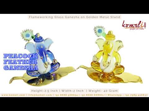 Handcrafted glass ganesh statues theme, home