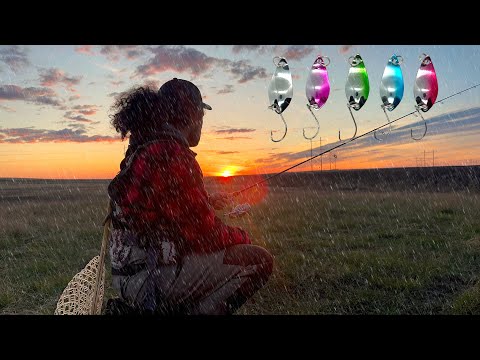This Is Why I Fish Trout In The Rain Using Micro Spoons