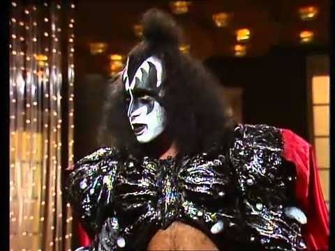Gene Simmons and Ace Frehley on the don lane show a suprise visit 1980