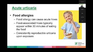 Urticaria Public Webinar in conjunction with World Urticaria Day 2025