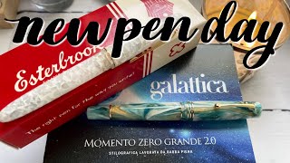 #NewPenDay! Esterbrook Estie Winter White & Leonardo Momento Zero Grande Galattica Planetary Nebula
