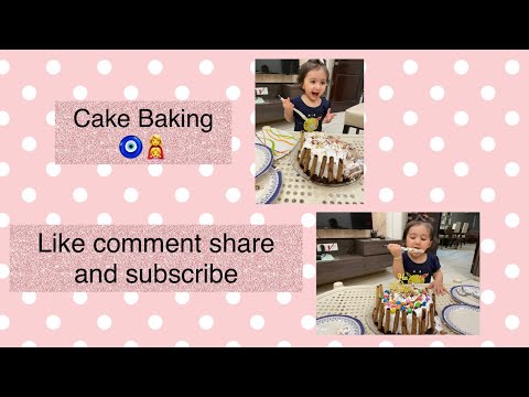 Aarna's first cake baking experience🧿👩‍👧