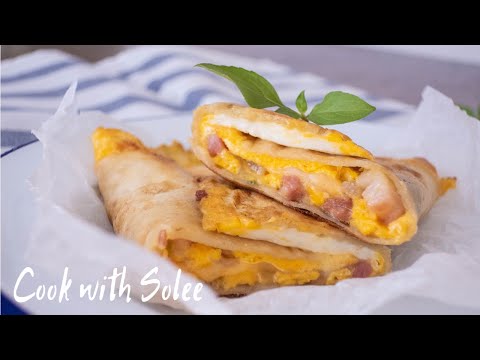 簡單蛋餅｜Tortilla Wrap 【100道早餐食譜 14/100 ｜100 Breakfast Ideas 14/100 Video