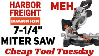 Harbor Freight Warrior 7-1/4" Miter Saw Review [CHEAP TOOL TUESDAY EP.01]