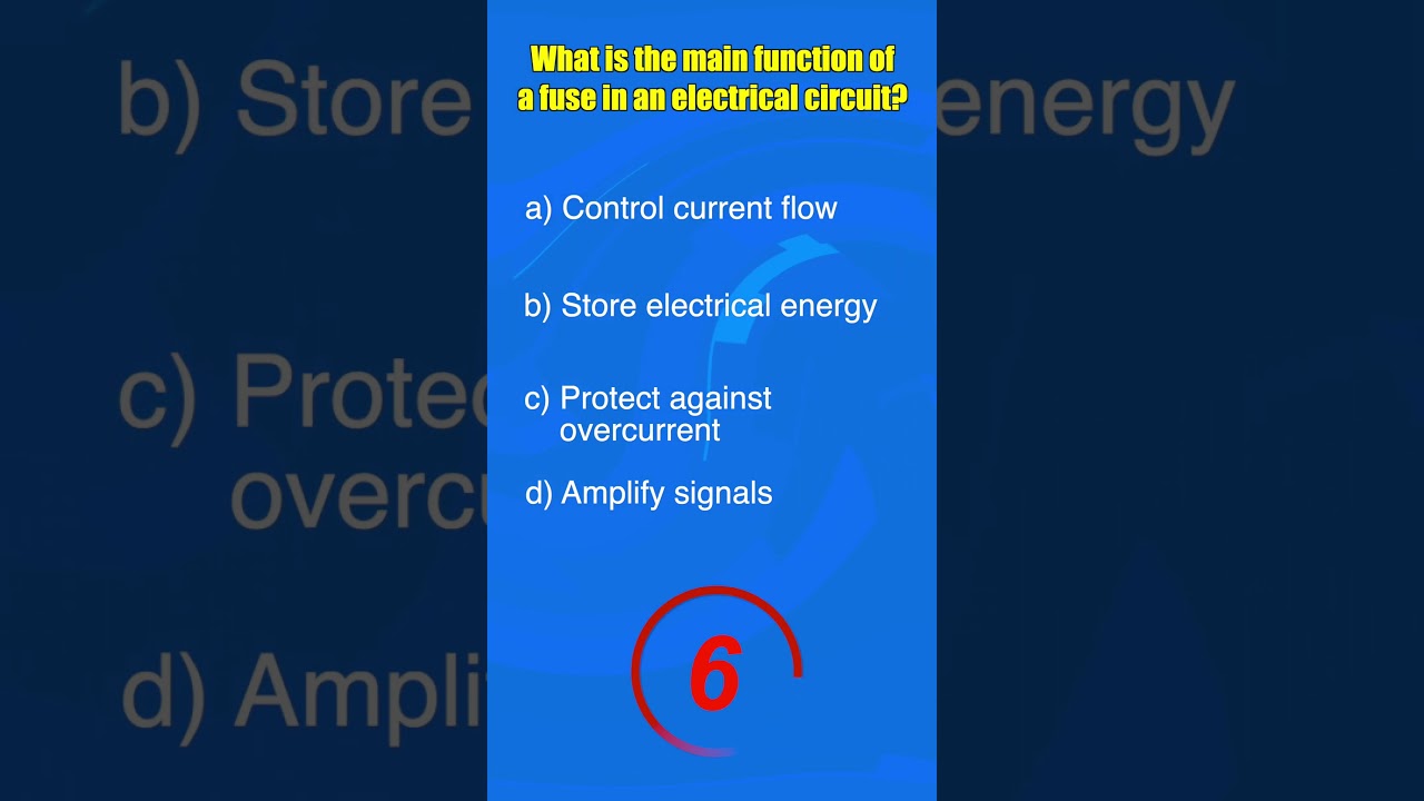 Q&A: Basic Electronics Quiz#3: FUSE #quiz