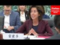 WATCH: Commerce Secretary Gina Raimondo Visits Beijing To Work On US-China Economic Relations