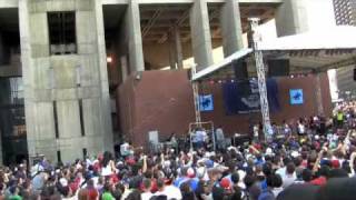 Wiz Khalifa chased off stage by crazy boston fans!