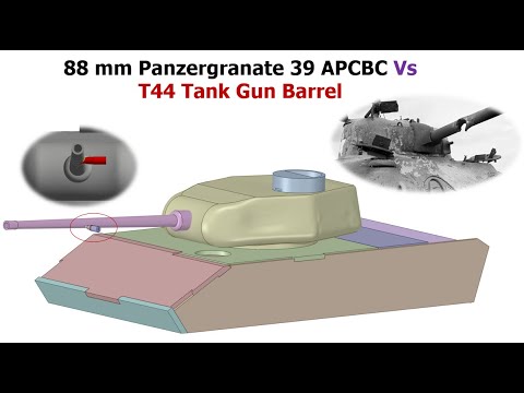 TIGER I Vs T44 Tank Gun Barrel #Armor Piercing Shell