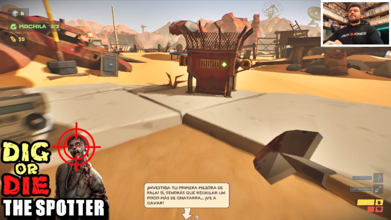 THE SPOTTER, un juegazo de CAVAR y RESISTIR CONTRA ZOMBIS 🧟 Gameplay en Español (PC Steam)