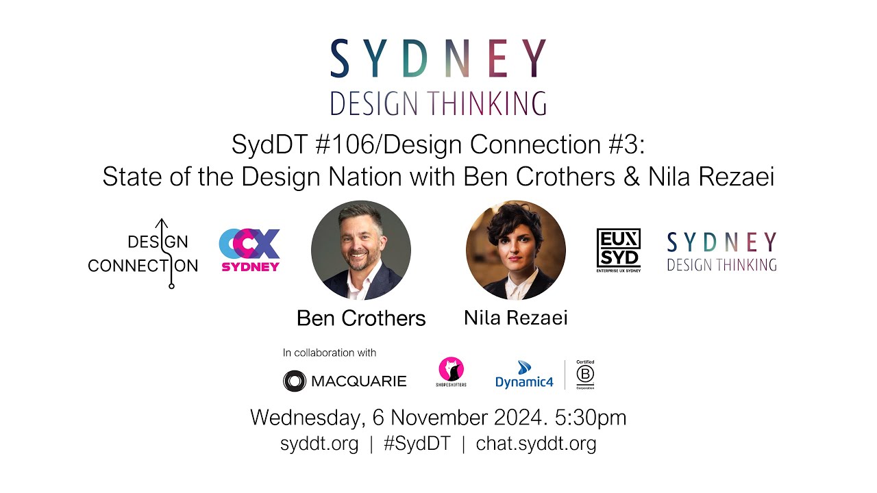 SydDT #106: State of the Design Nation with Ben Crothers & Nila Rezaei