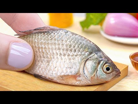 🐠 Yummy Miniature Fish With Mushroom Sauce Recipe Compilation | Cooking Mini Food By Yummy Bakery