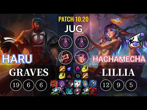 HLE Haru Graves vs RJ hachamecha Lillia Jungle - KR Patch 10.20