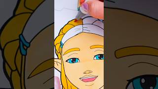 Coloring Zelda 🩵 #botw #tloz #zelda #coloring #art #drawing #nintendo #zeldabotw