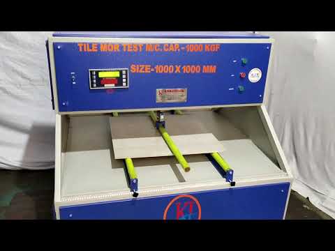 Digital Tile Mor Test Machine Cap- 1000 Kgf, Size 1000x1000 Mm. By K J International, Ahmedabad.