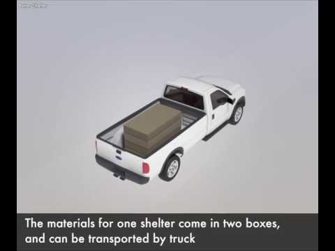 Flat pack shelter can be assembled in four hours