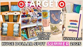 HUGE TARGET DOLLAR SPOT SUMMER 2025 SHOP WITH ME | Organization + Back to School finds SHOPPING VLOG