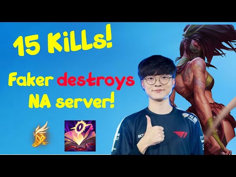 FAKER DESTROYS NA SERVER! | Akali vs Syndra Challenger | League of Legends patch 12.20
