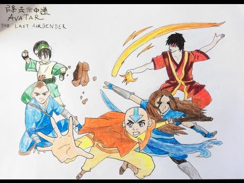 How To Draw Five Characters from Avatar TLA (Step by...