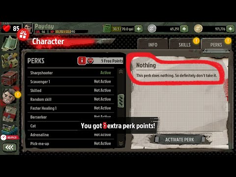 The Walking Zombie 2 Buying the "Nothing" Perk