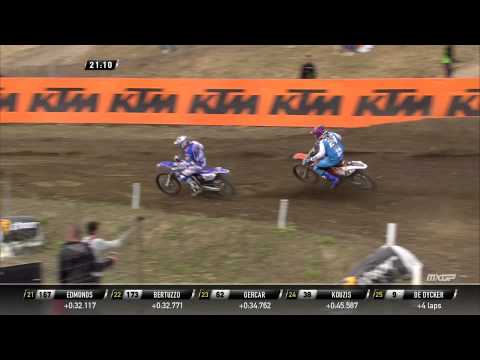 Romain Febvre passes Shaun Simpson MXGP of Germany 2015 - motocross