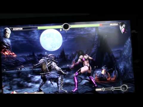 Mortal Kombat 9 (Demo) - Pancho (Scorpion) - playing on hard one-handed