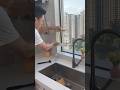 The rag rack is used to hang kitchen utensils for washing pots and dishes.