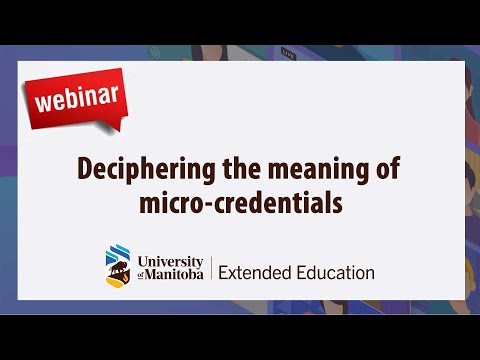 Deciphering the meaning of micro-credentials