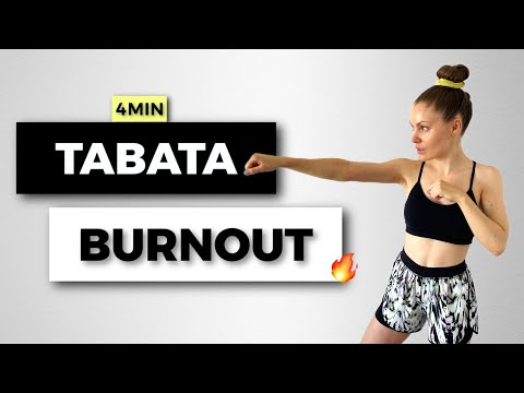 Quick 4 Min TABATA Burnout 🔥 All Standing | Cardio BOOST  | Tabata Songs | WORKOUT Finisher