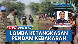 Terjang Hujan Deras! Peserta Lomba Ketangkasan Pemadam Kebakaran di Barabai Tetap Antusias