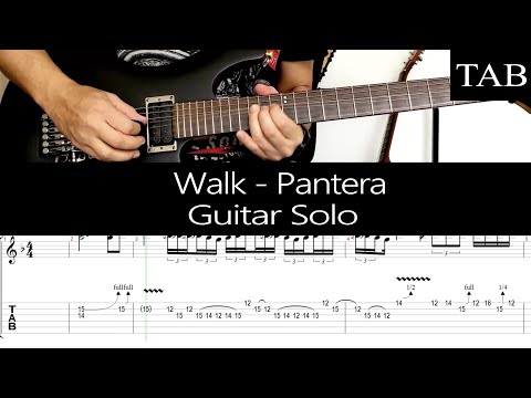 WALK - Pantera: SOLO guitar cover + TAB