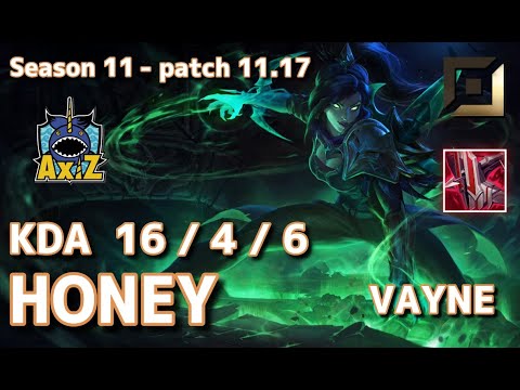 【韓国サーバー/C1】AXZ Honey ヴェイン(Vayne) VS Gen.G Ruler エズリアル(Ezreal) BOT - Patch11.17 KR Ranked【LoL】