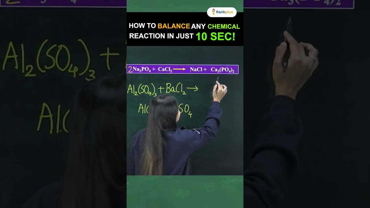 How to Balance Any Chemical Reaction in 10 Sec! 🚀 Krushi mam #chemistry #shorts  #balancingtrick