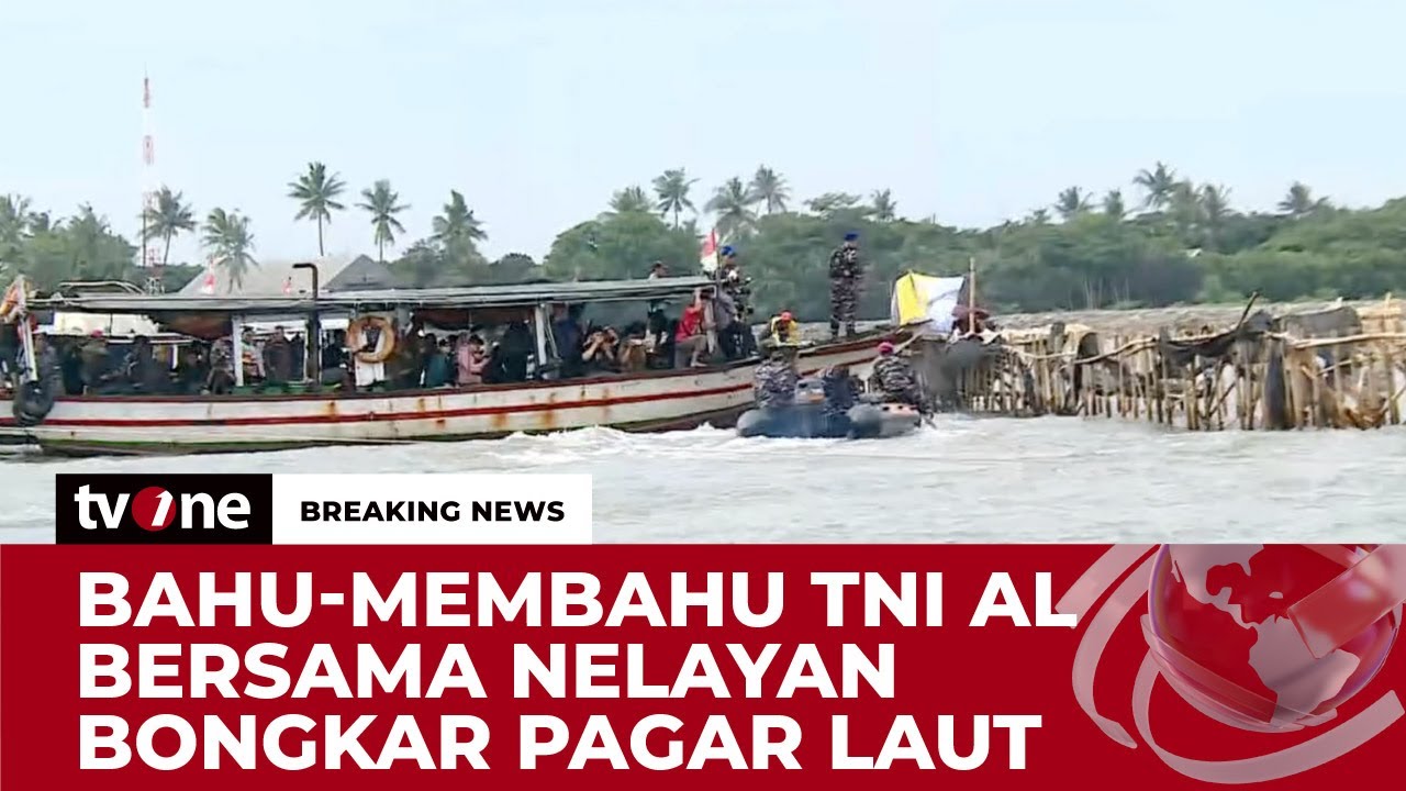 Proses Pembongkaran Pagar Laut di Tangerang, Hari Ini Ditargetkan 2 KM | Breaking News tvOne