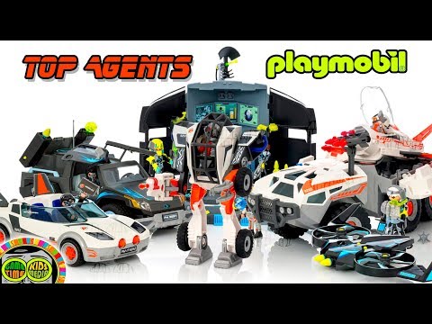 PLAYMOBIL. Toy emergency vehicles, Top Agents. Robot, car, truck, plane, drone.