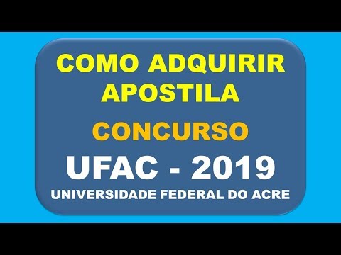 Baixar Apostila Concurso UFAC 2019 - Universidade Federal do Acre