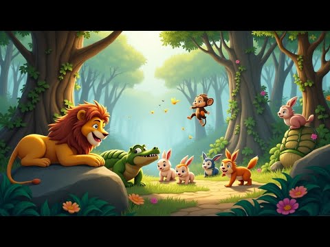 Brincadeira na floresta